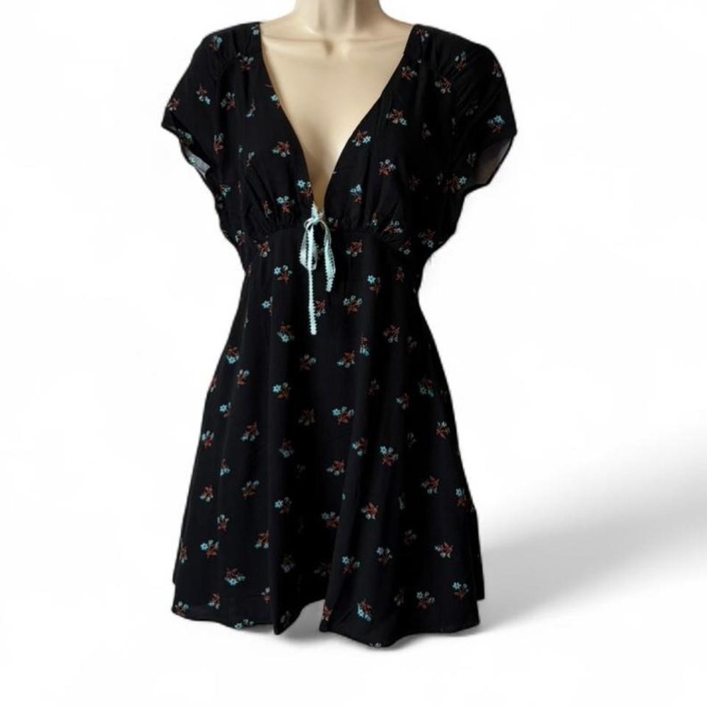 Free People Black Floral Minidress‎